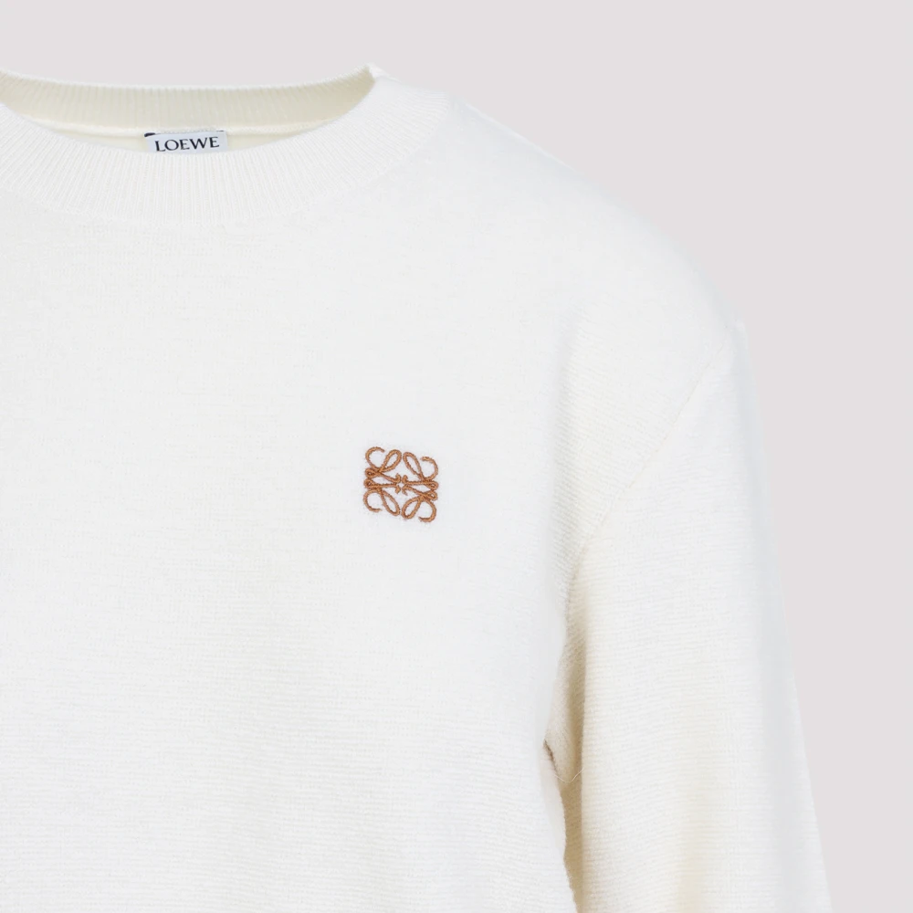 Loewe Anagram Sweater in Ecru Wit White Dames