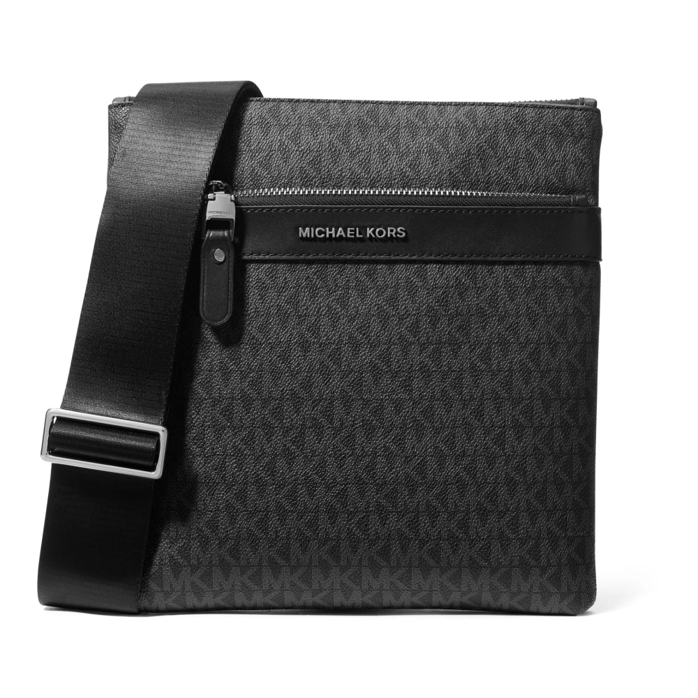 Michael Kors Men's Black Hudson Signature Crossbody - Cross Body Messenger - One Size - Bags