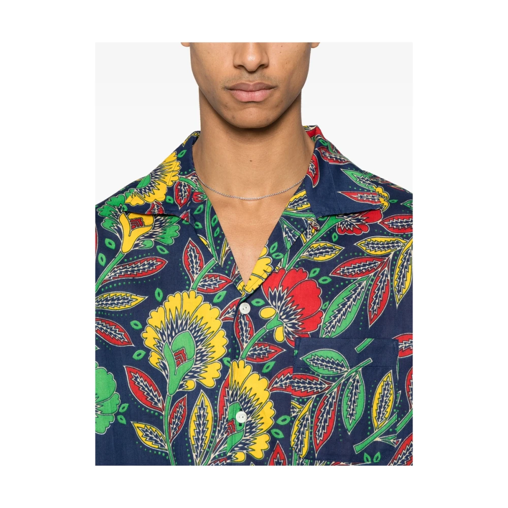 Needles Blauw Knoopshirt Multicolor Heren