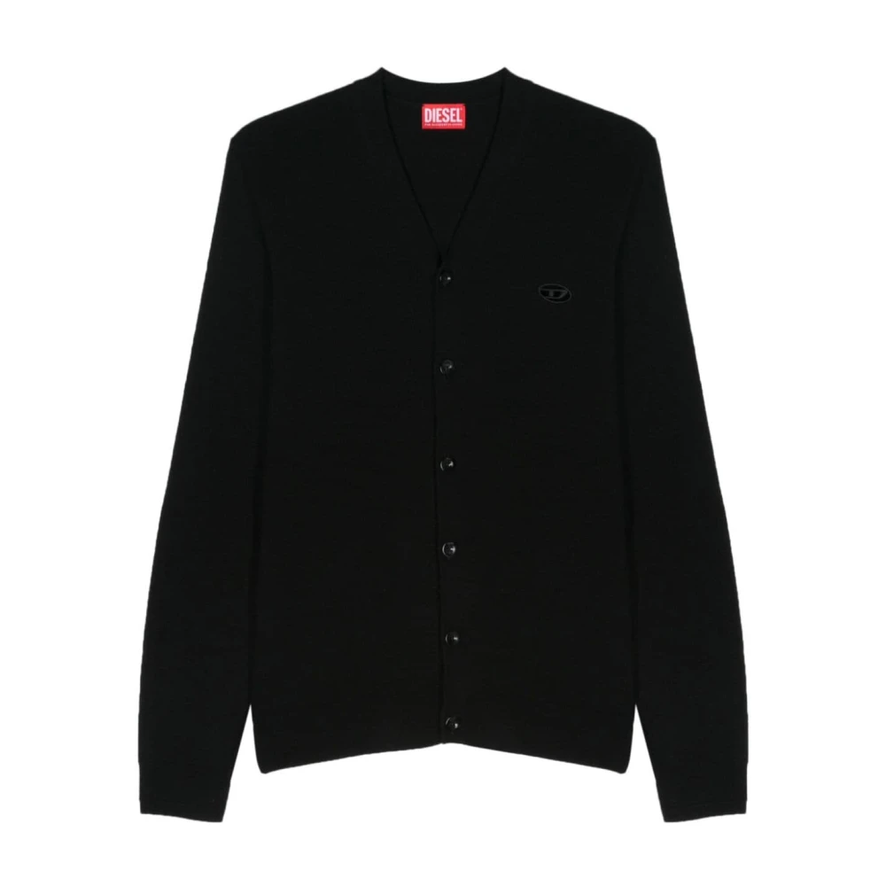 Diesel Zwarte Gebreide Kleding Aw24 Herenmode Black Heren