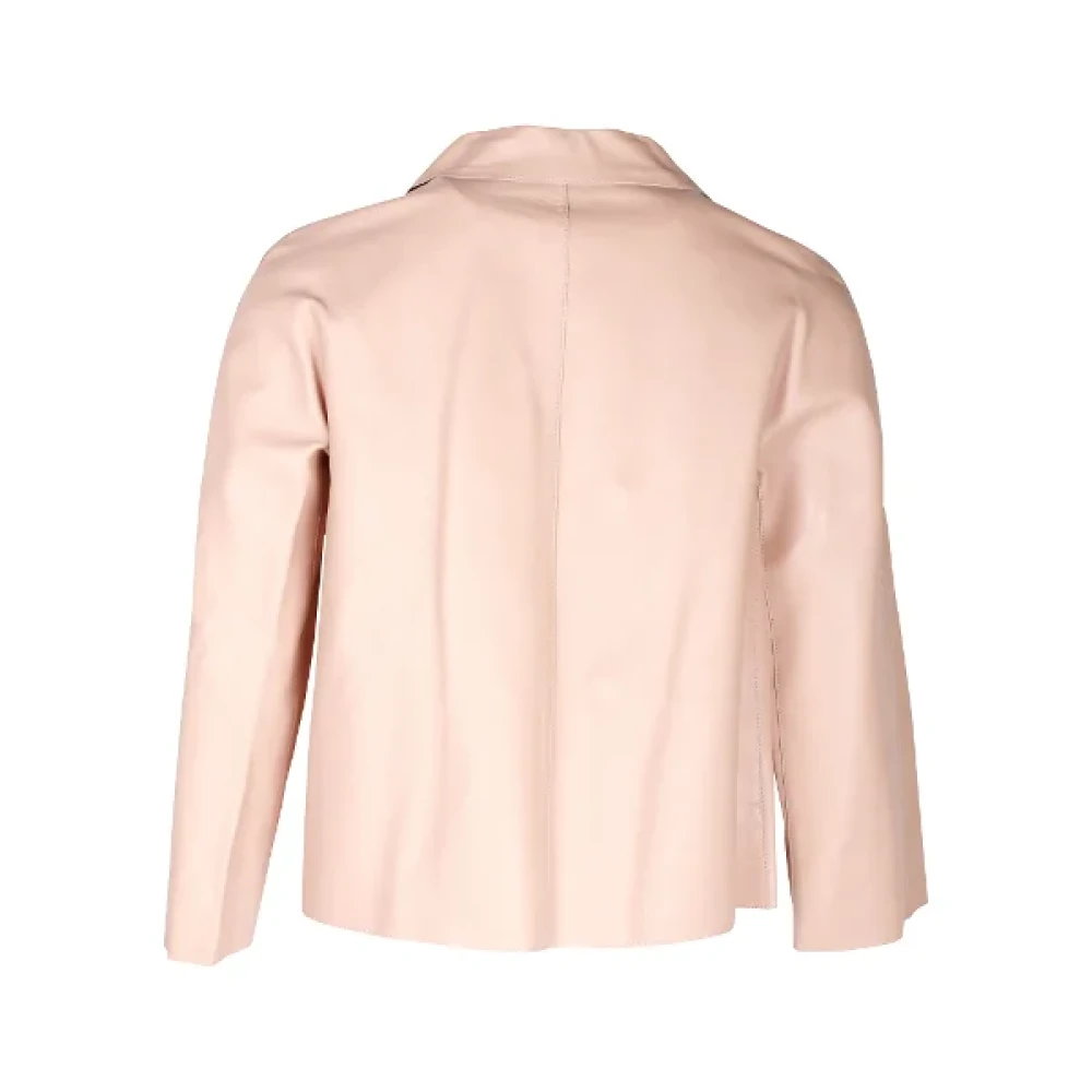 Marni Pre-owned Leather outerwear Pink Dames