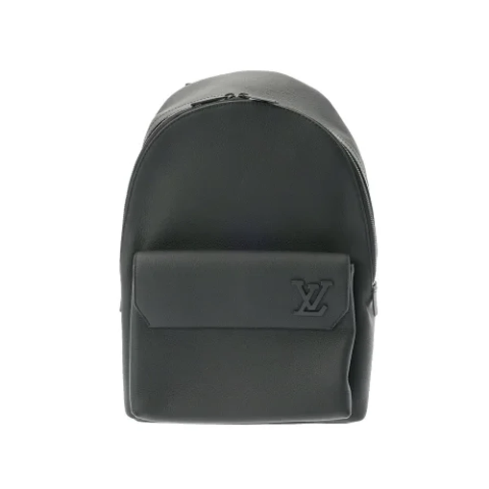 Louis Vuitton Vintage Pre-owned Leather backpacks Black Dames