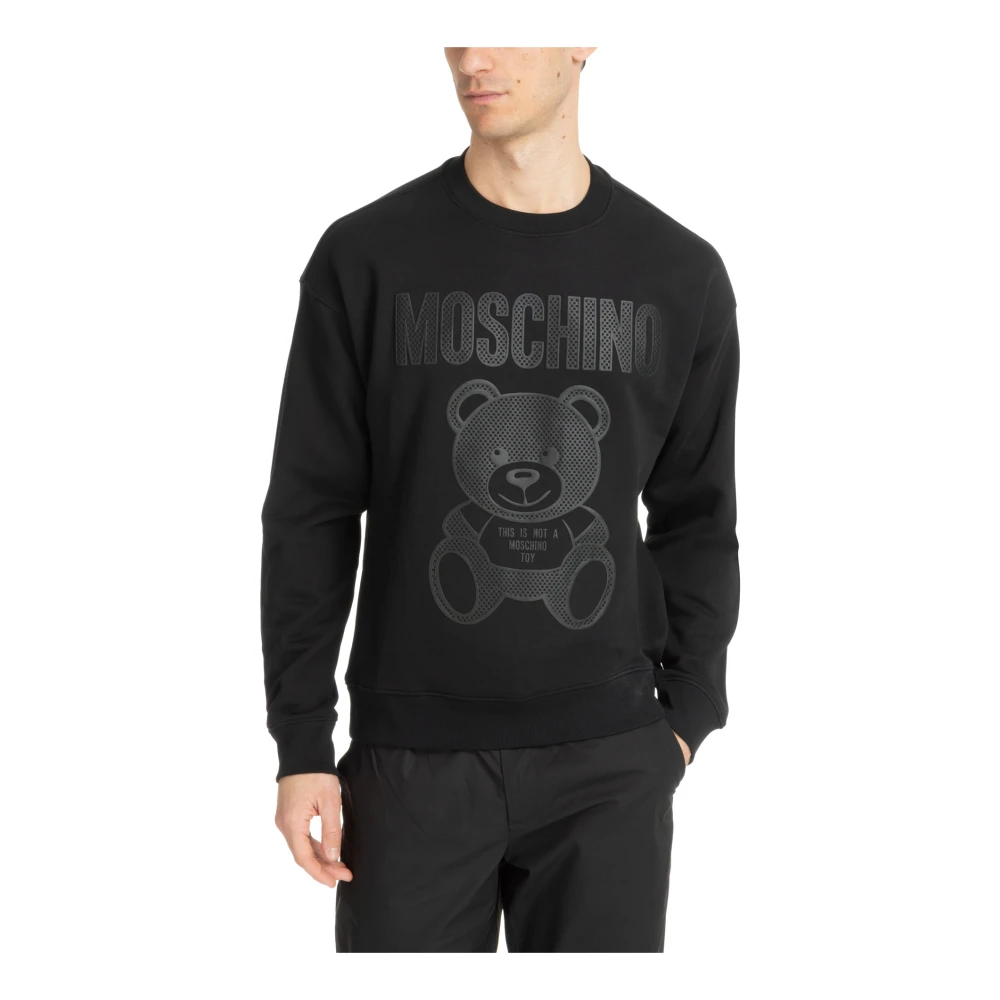 Moschino Logo Teddy Bear Sweatshirt Black Heren