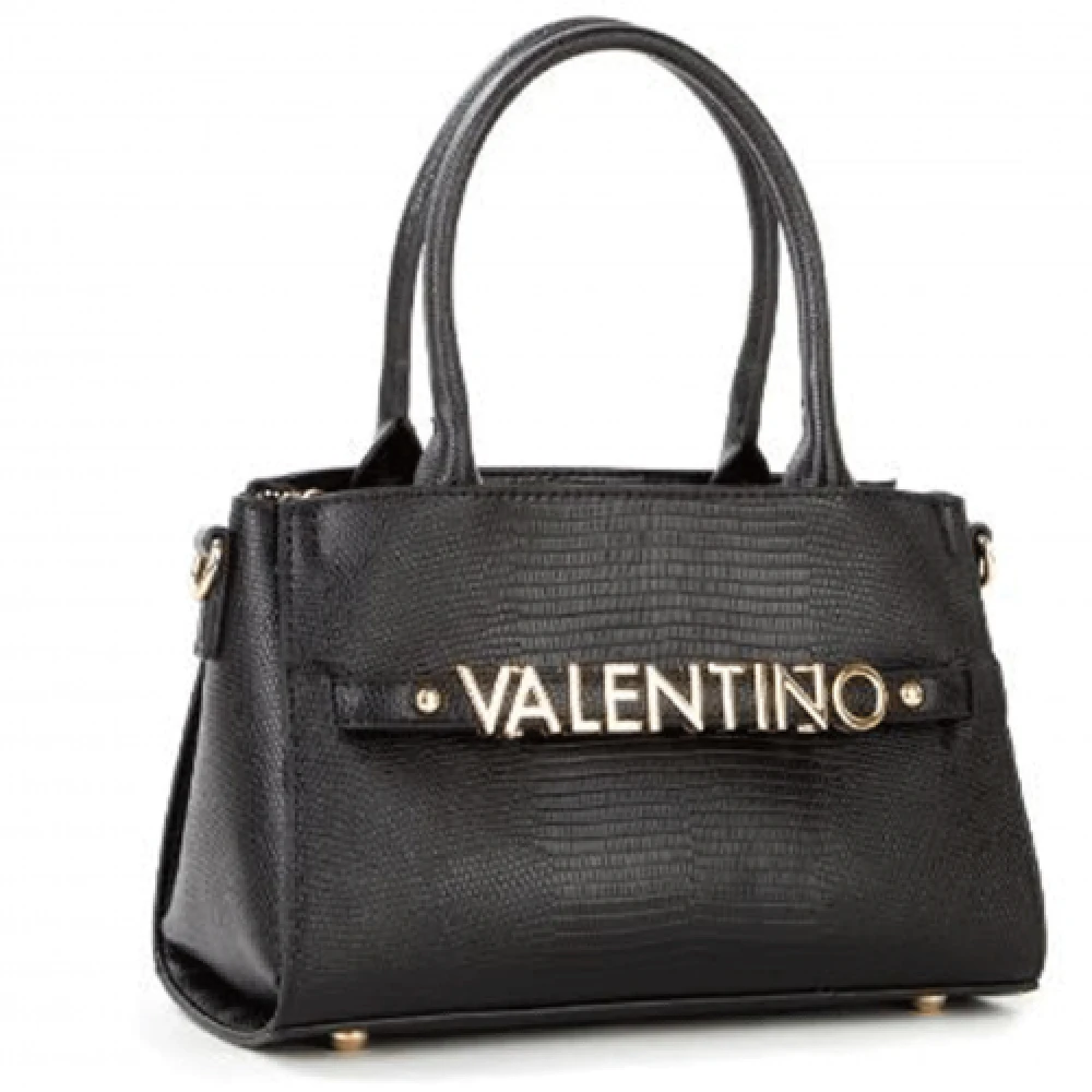 Valentino by Mario Valentino Zwarte Valentino handtas met gouden accenten Black Dames