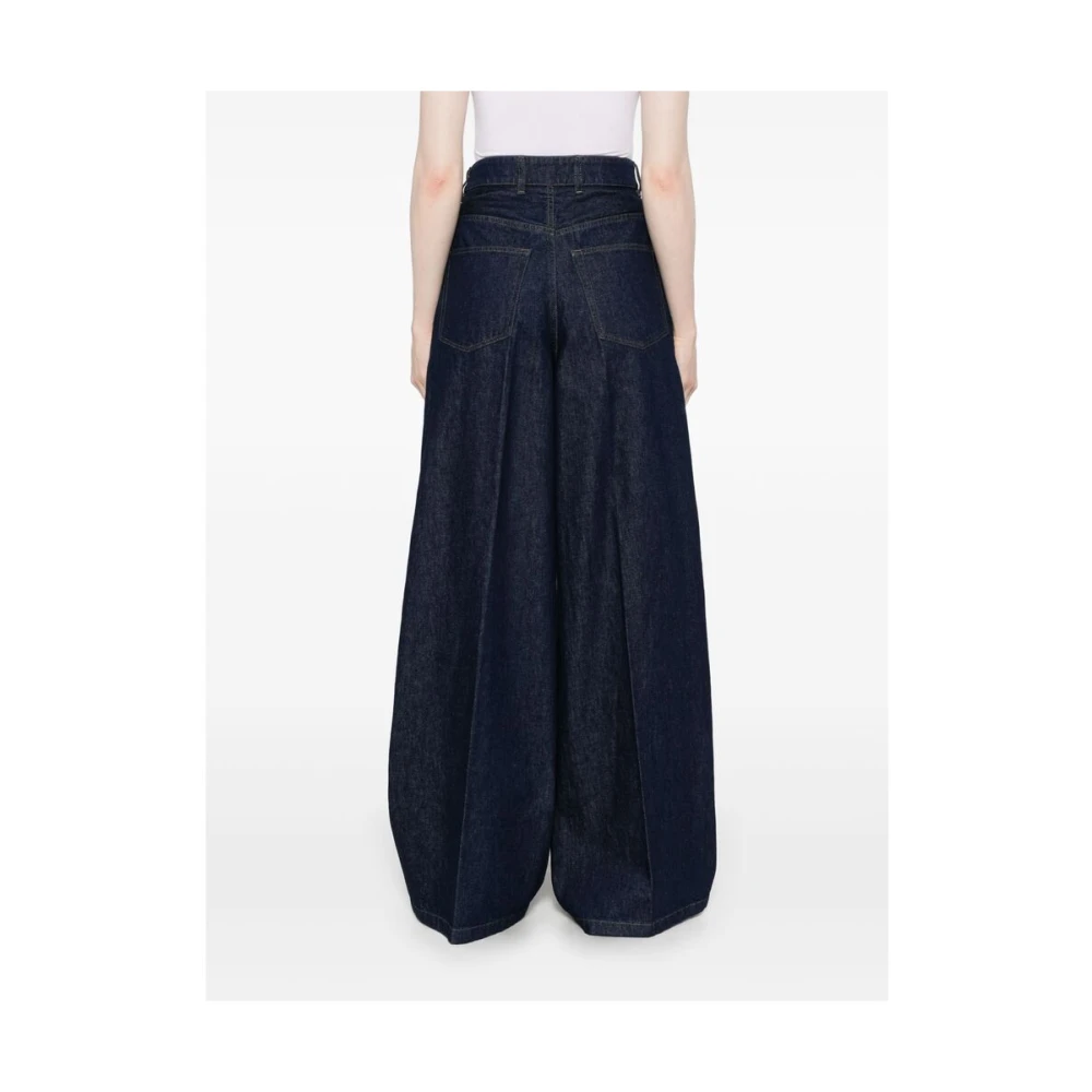 A.p.c. Blauwe Oxford Knoopsluiting Broek Blue Dames