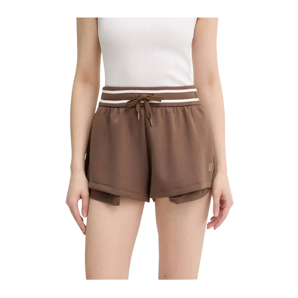 Armani Exchange Short Shorts, Female, M, Shorts With Contrasting Profile Brown