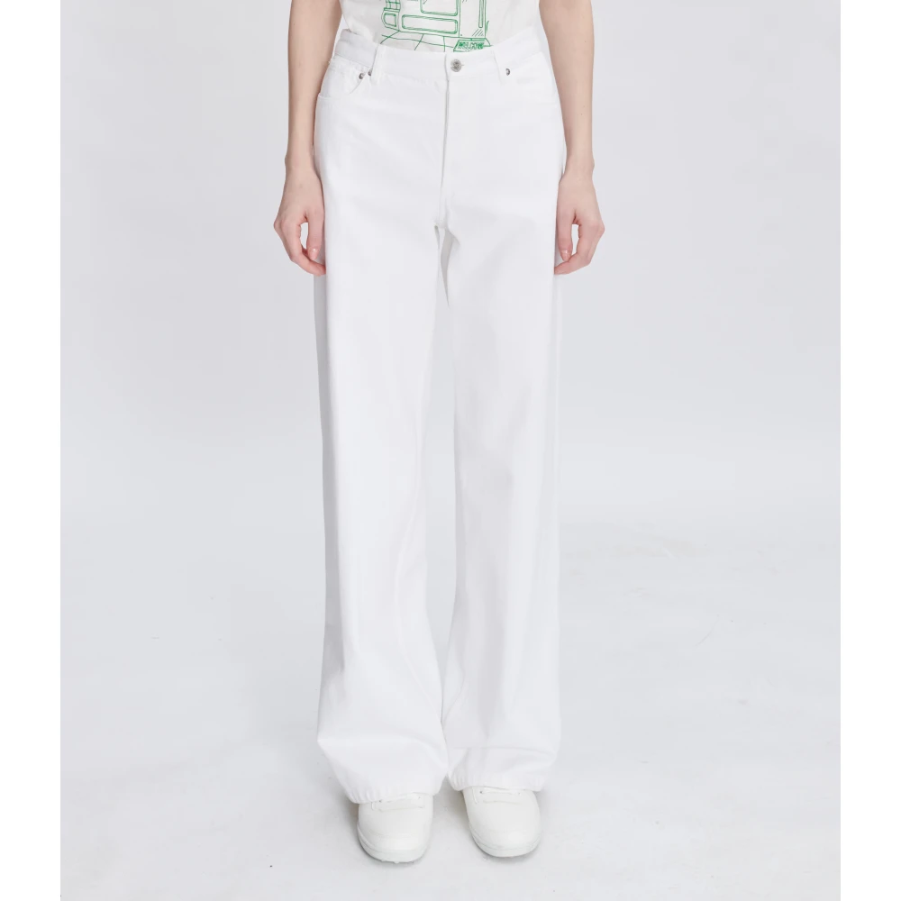 A.p.c. Minimalistische katoenen broek White Dames