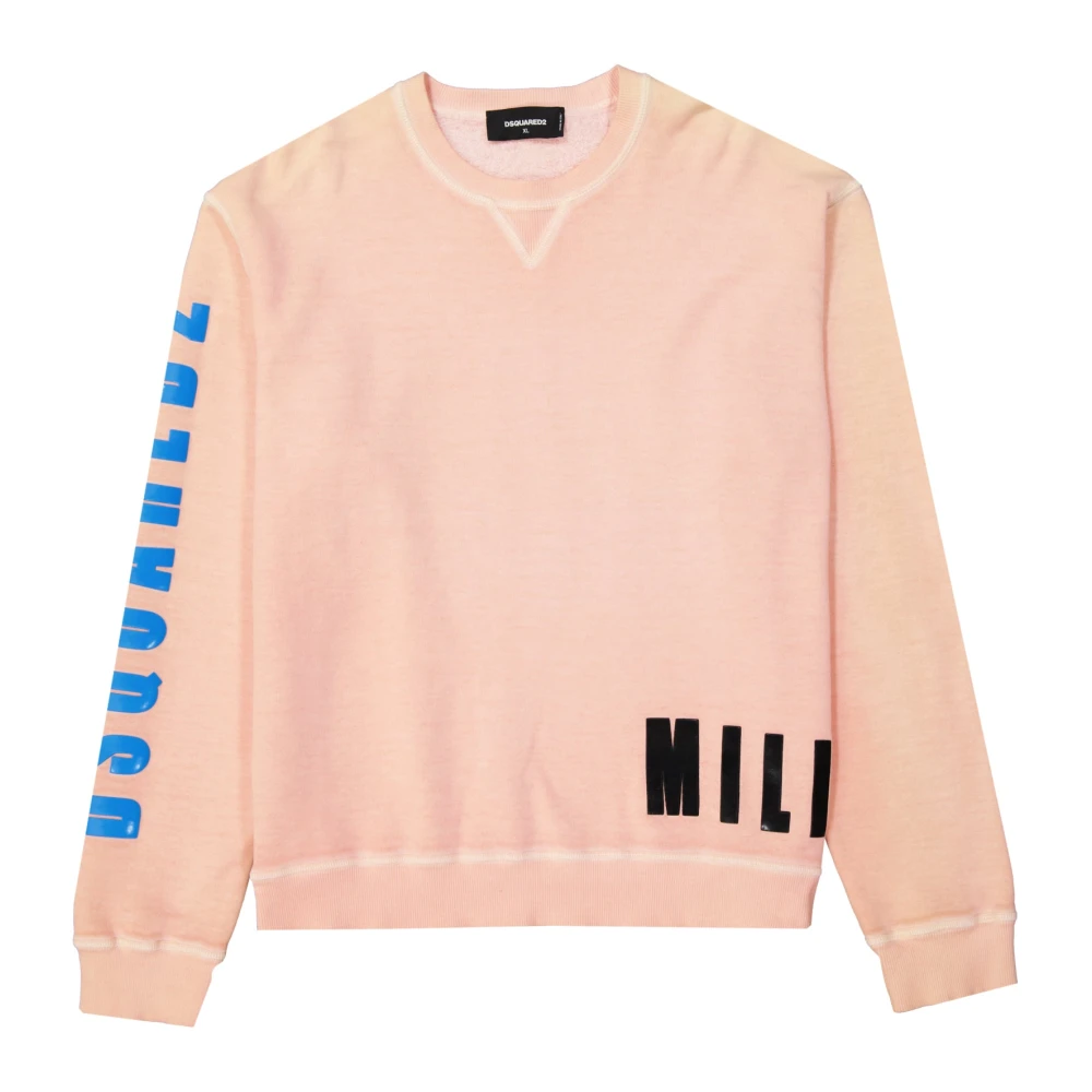 Dsquared2 Koraal Katoenen Sweatshirt voor Heren Pink Heren