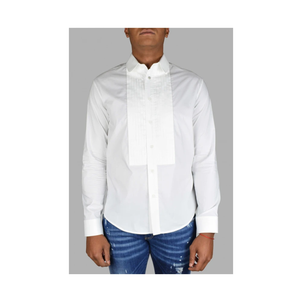 Off White Wit Katoenen Overhemd met Lange Mouwen en Logo Print White Heren