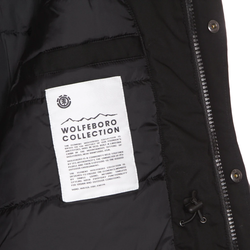 Element Zwarte Mountain Parka Jas Black Heren