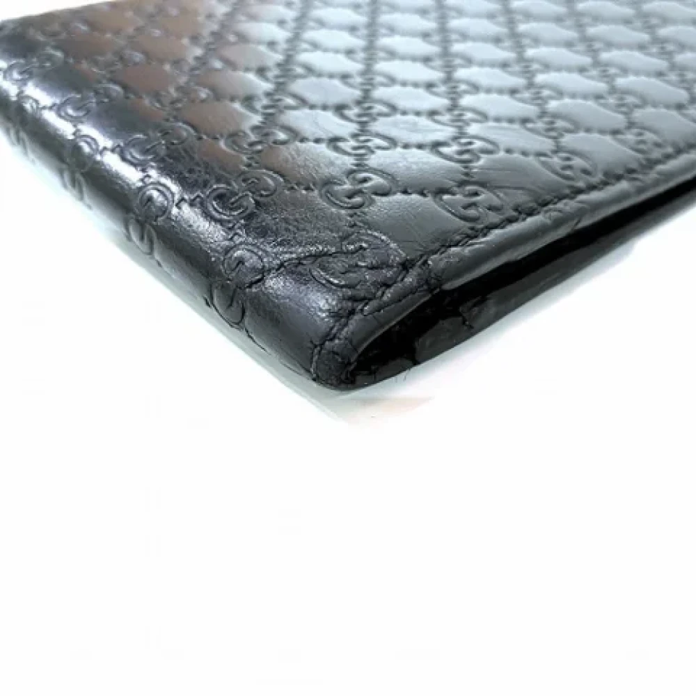 Gucci Vintage Pre-owned Leather wallets Black Dames