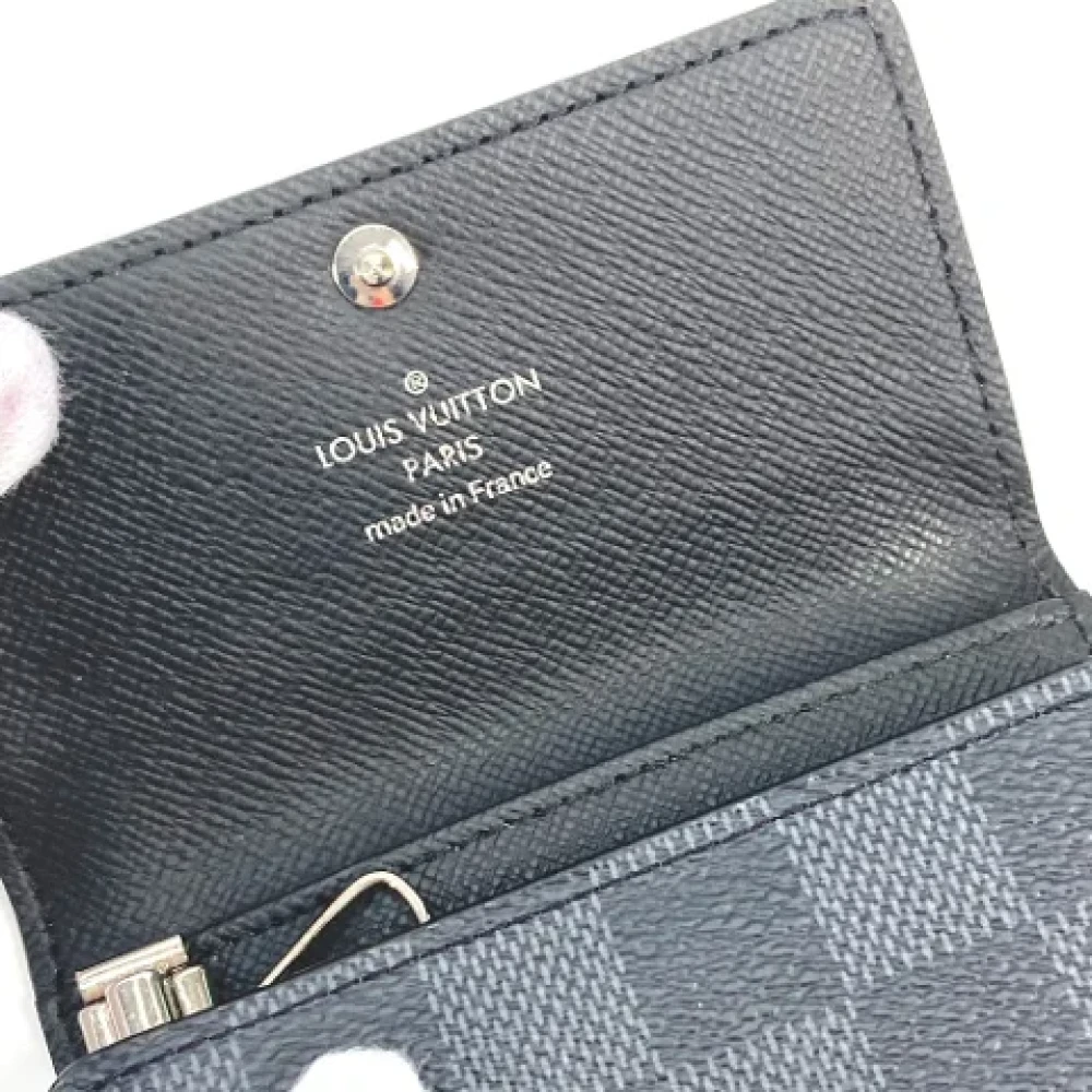 Louis Vuitton Vintage Pre-owned Cotton key-holders Black Dames