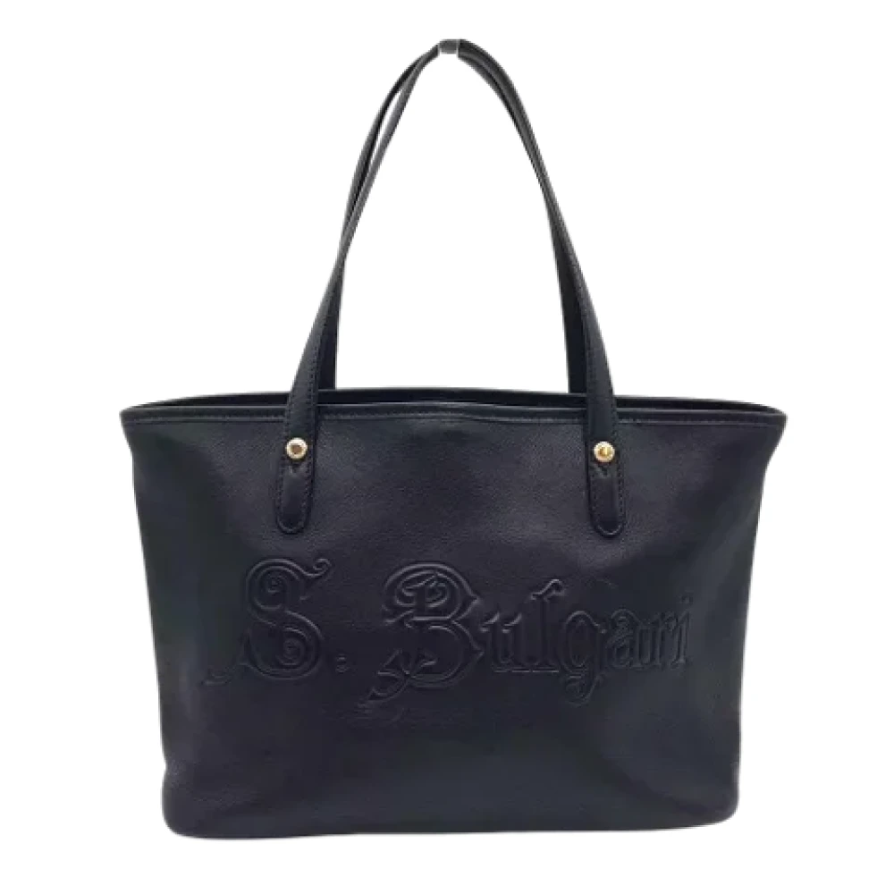 Bvlgari Vintage Pre-owned Leather shoulder-bags Black Dames