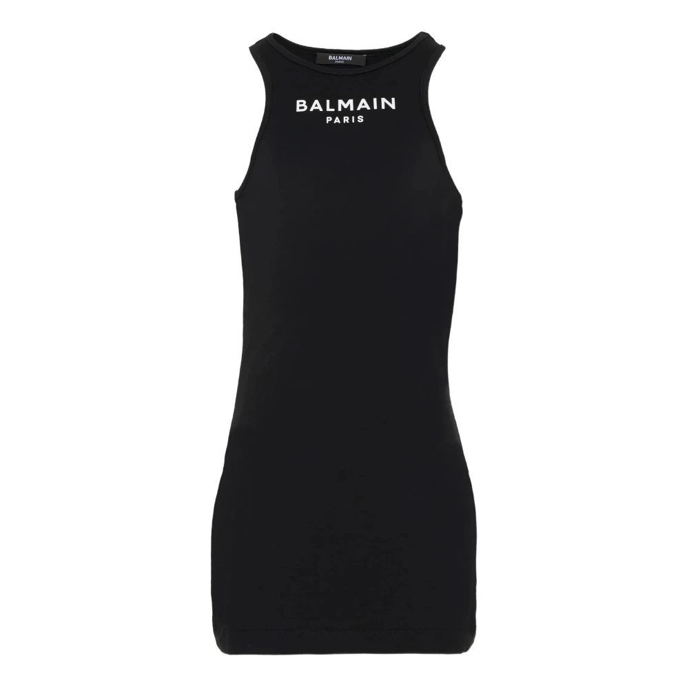 Balmain Women's Black Crew Neck Dress