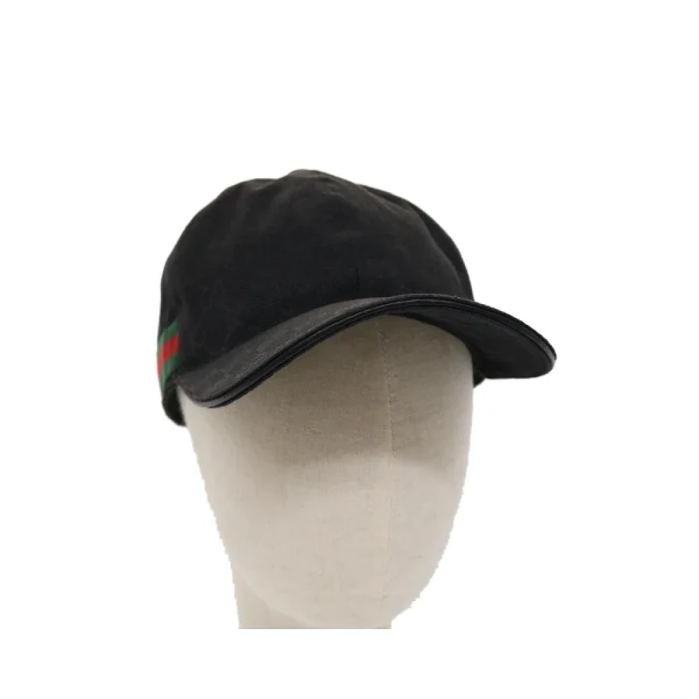 Gucci Vintage Pre-owned Canvas hattar-och-kepsar Black, Dam