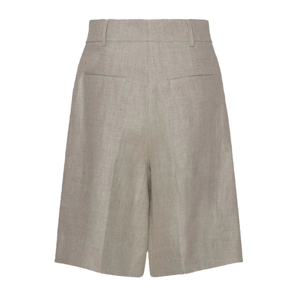 Remain Birger Christensen Beige Linnen Bermuda Shorts Set Beige Dames