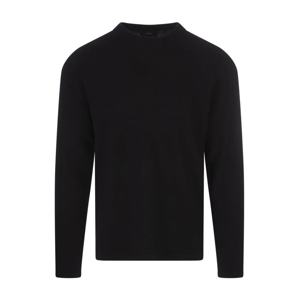 Vince Kasjmier Crew Neck Zwarte Trui Black Heren