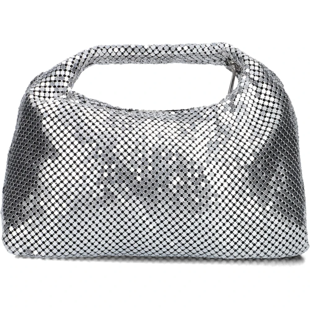 Núnoo Metallic Silver Dandy Schoudertas Gray Dames