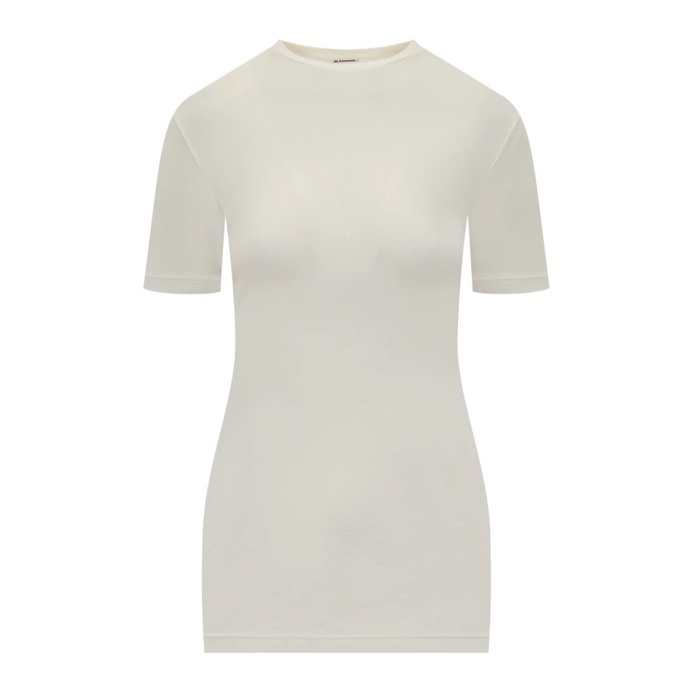 Jil Sander Breipak T-shirts LS White Dames