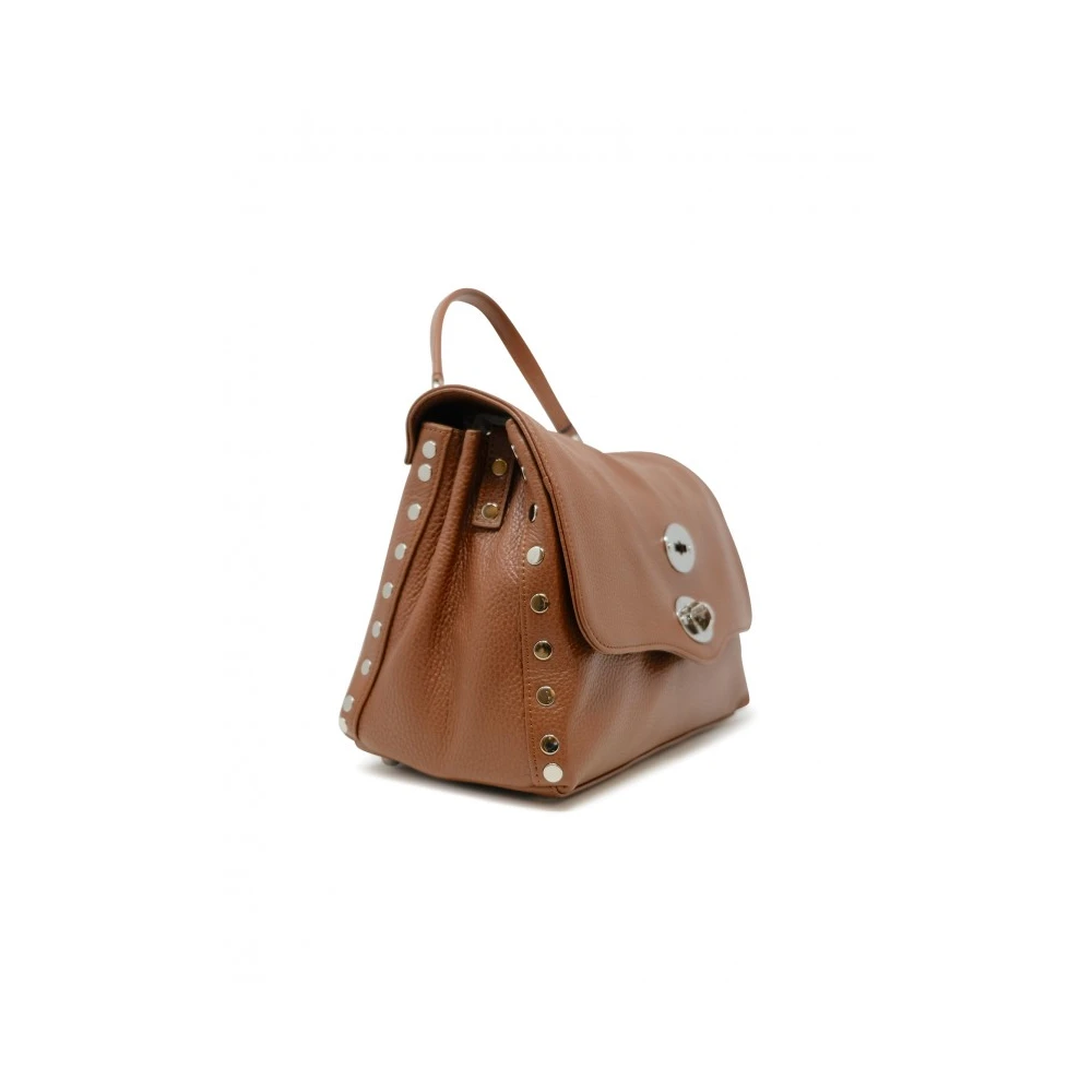 Zanellato Bruine Leren Handtas Postina Stijl Brown Dames