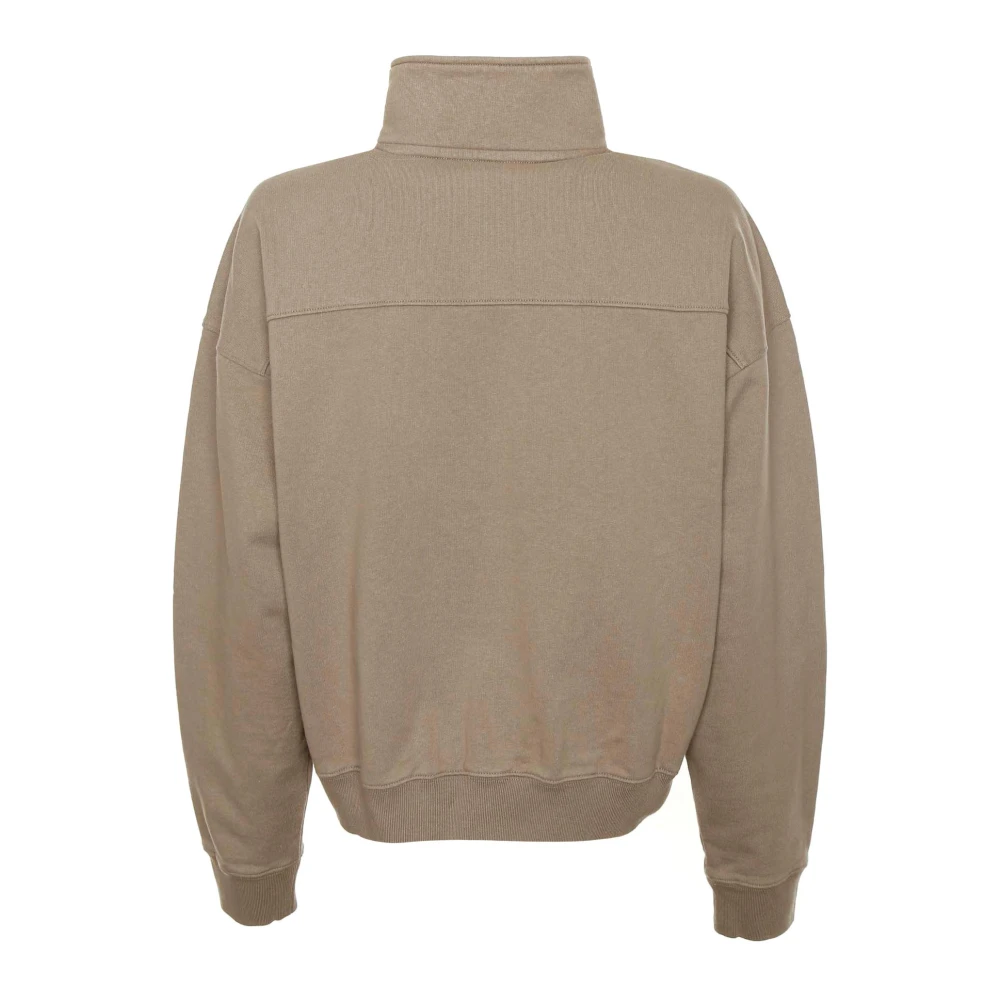 Sporty & Rich Athletic Club Quarter Zip Sweatshirt Beige Heren