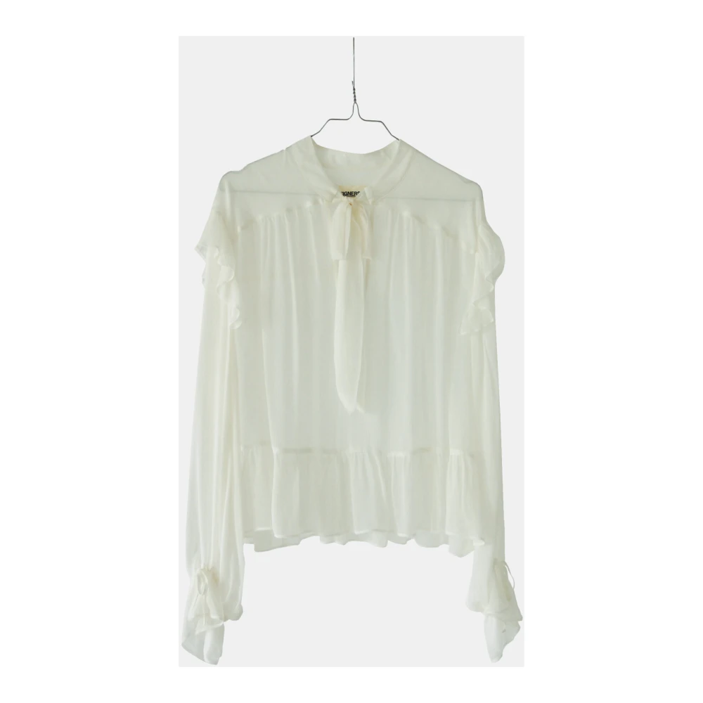 Designers Remix Iola Stropdas Blouse Beige Dames