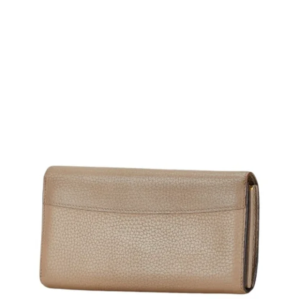 Louis Vuitton Vintage Pre-owned Leather wallets Beige Dames