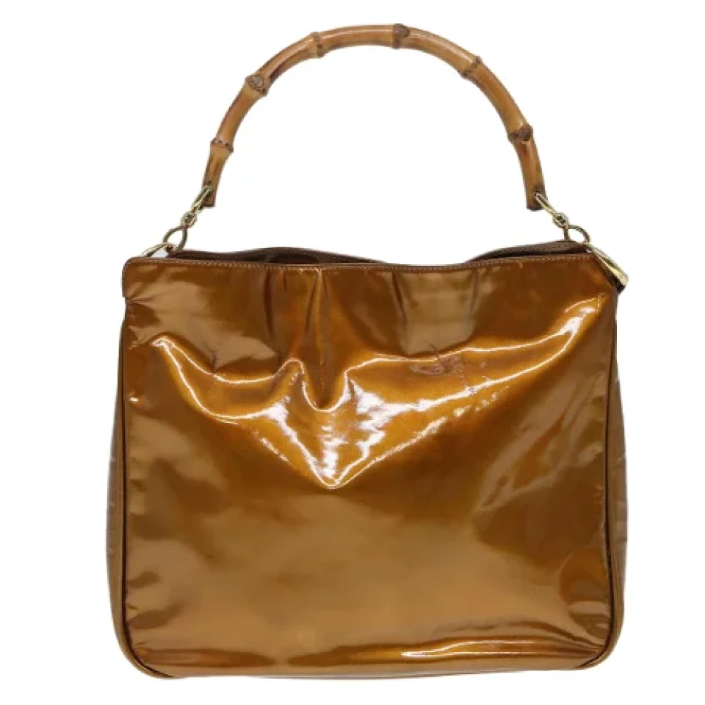 Gucci Vintage Pre-owned Leather handbags Brown Dames