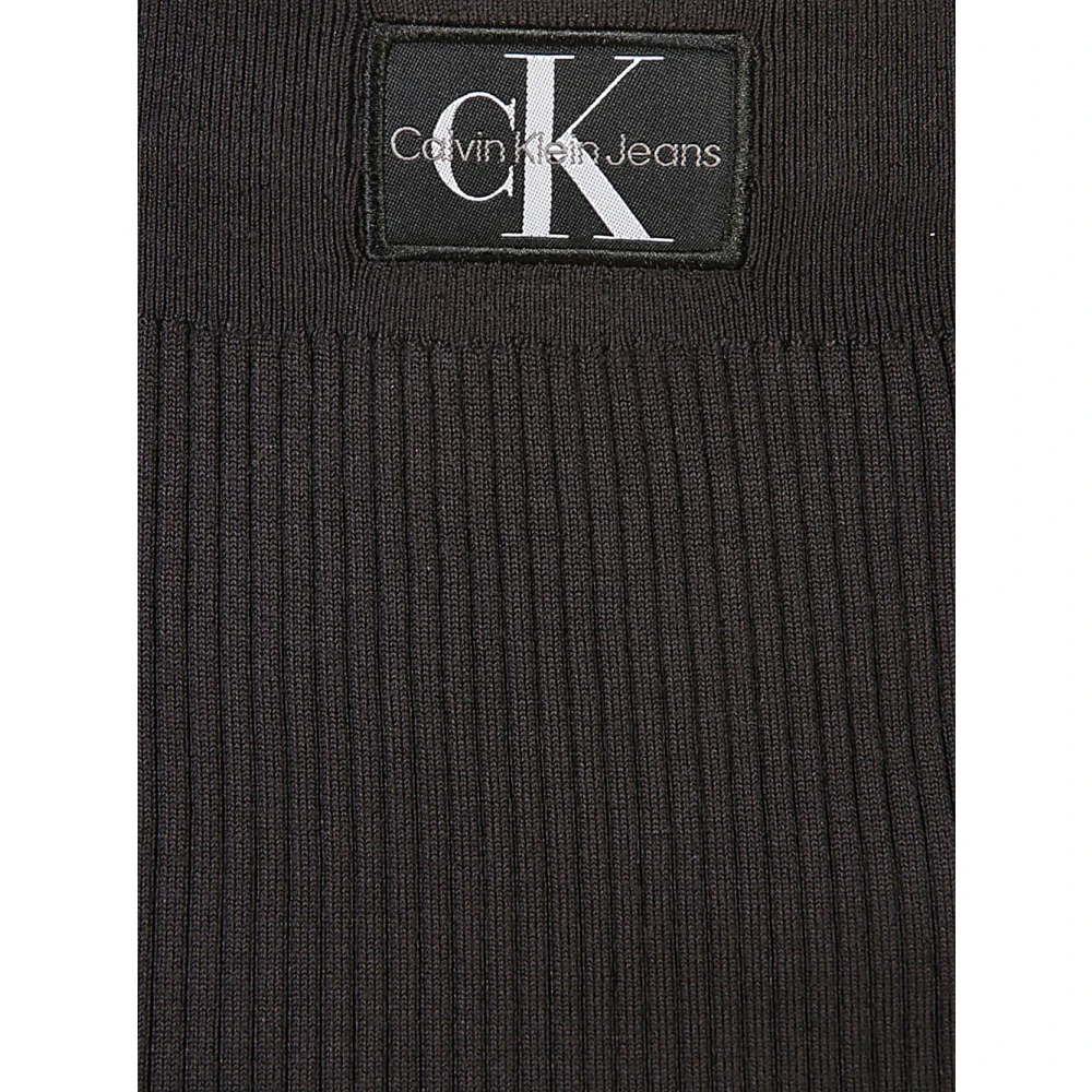 Calvin Klein Jeans Zwarte Denim Rok Black Dames