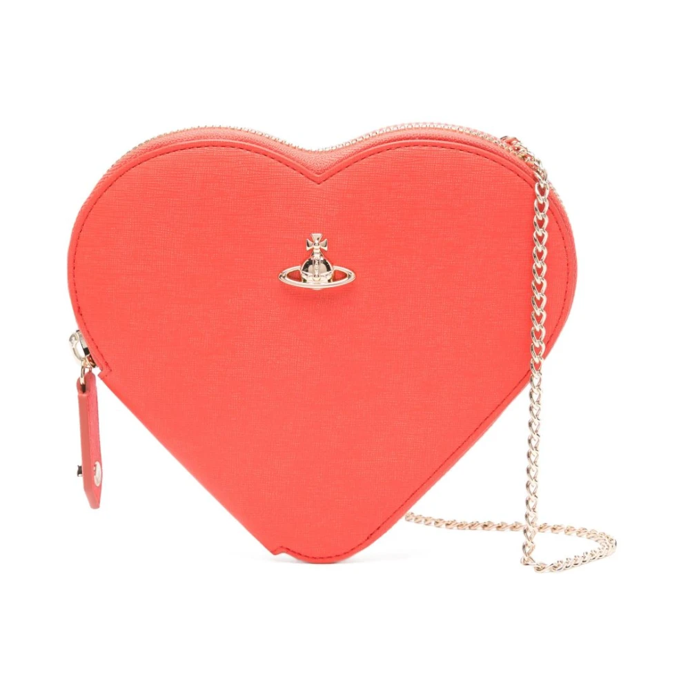 Vivienne Westwood Oranje Schoudertas met Kettinglink Orange Dames