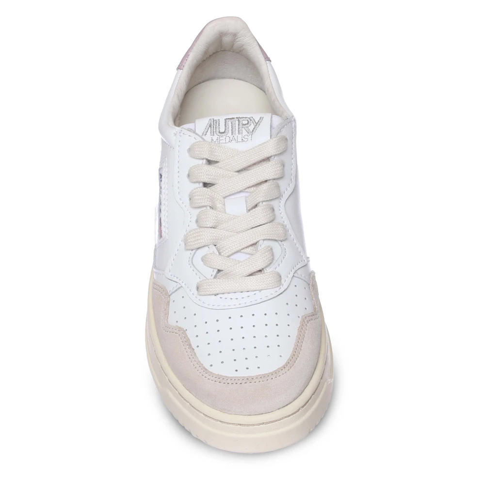 Autry Roze Suède Sneakers White Dames