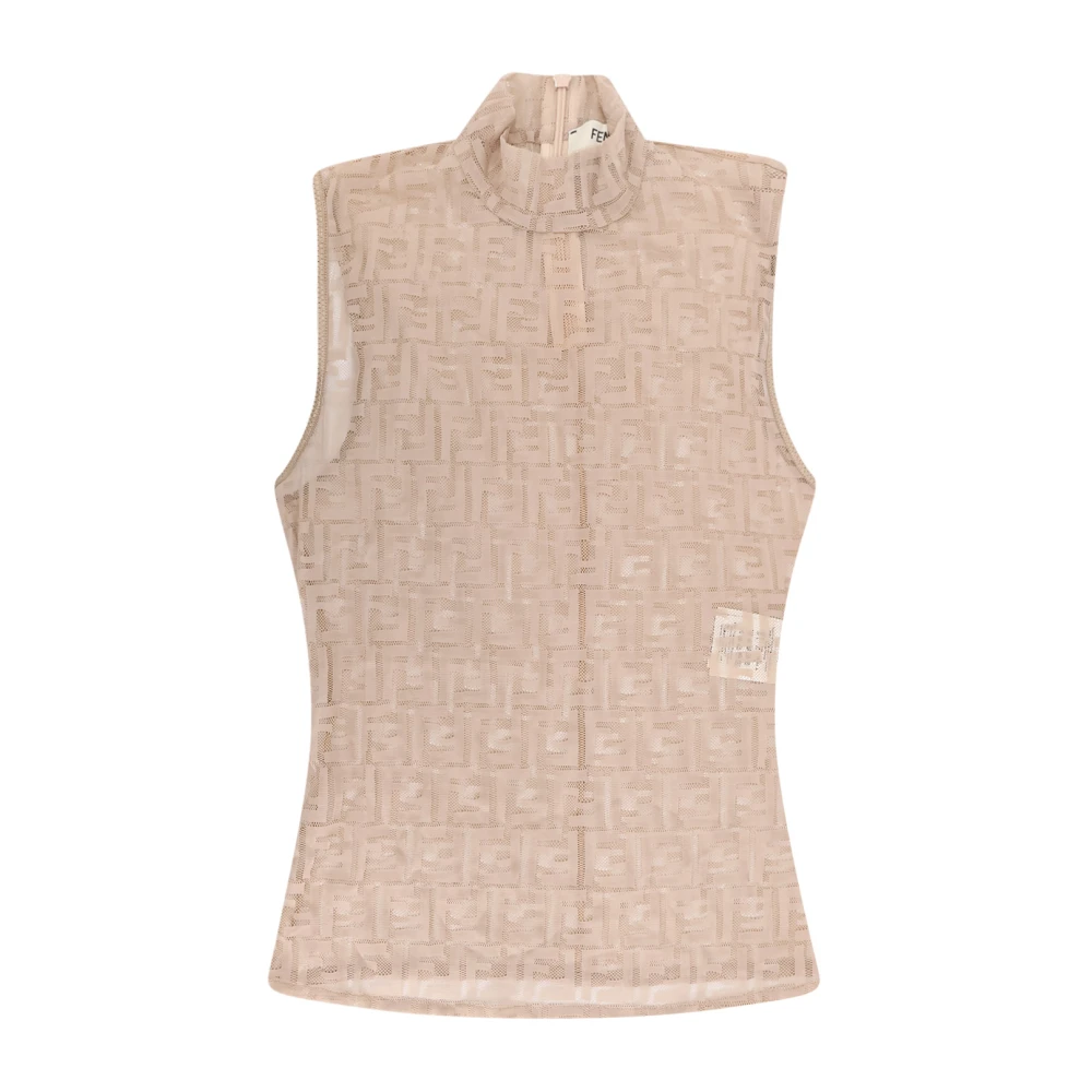Fendi Kvinno Beige Toppar Dam, S, Mou Top