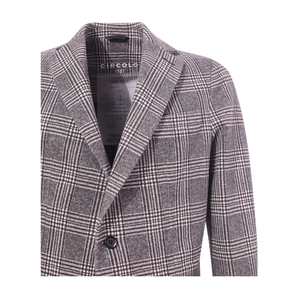 Circolo 1901 Grijze Jas met Revers Gray Heren