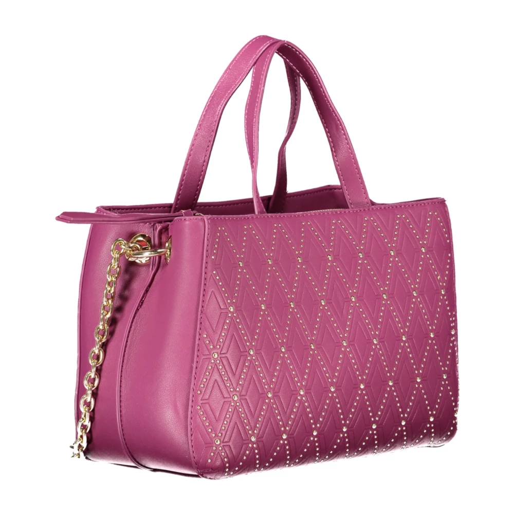 Valentino by Mario Valentino Paarse Schoudertas met Kettingriem Purple Dames