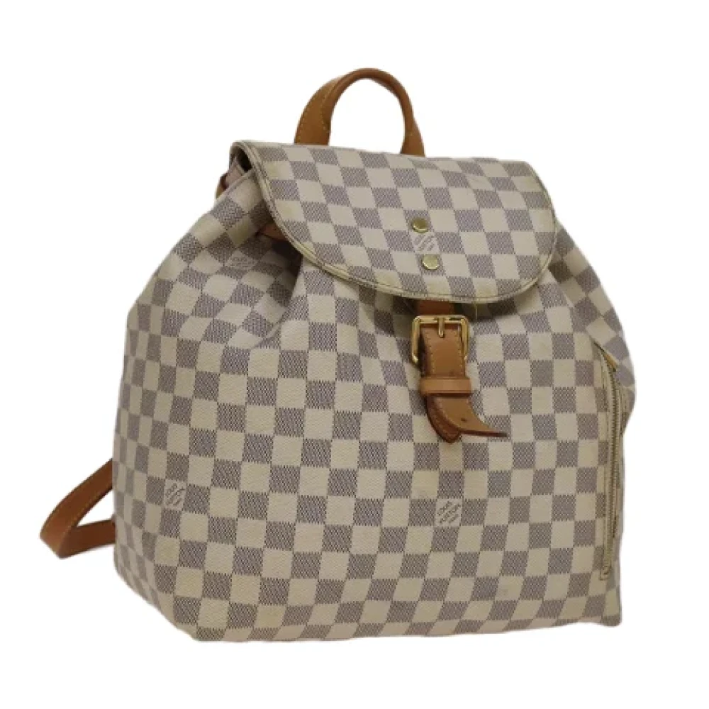 Louis Vuitton Vintage Pre-owned Canvas backpacks Beige Dames