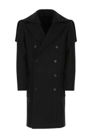 Cappotto di miscela di lana nera