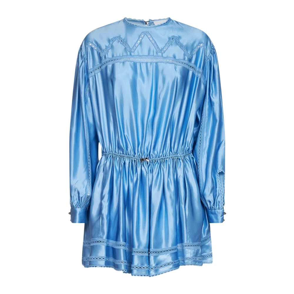 Rabanne Donna Blu - Abito Corto Svasato In Pizzo - Dresses - S