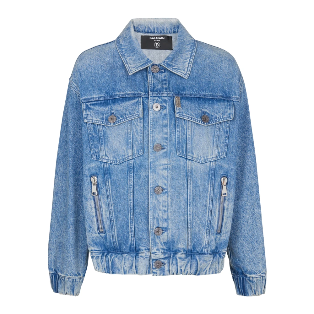 Balmain Blue Denim Jacket - Male - Denim Jackets - L - Jackets