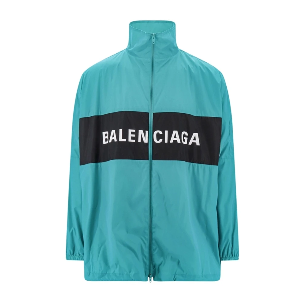 Balenciaga Windbreaker Jacket Green Heren