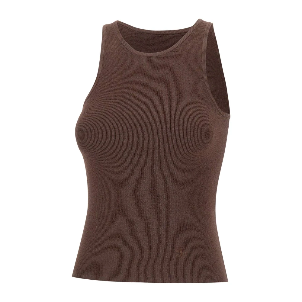 The Garment Brown Sleeveless Tops, Female, Xs, Madison Tank Top