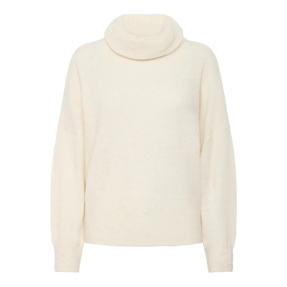 Ichi Damen Rollkragenpullover Beige Gr. Klein - Bild 4