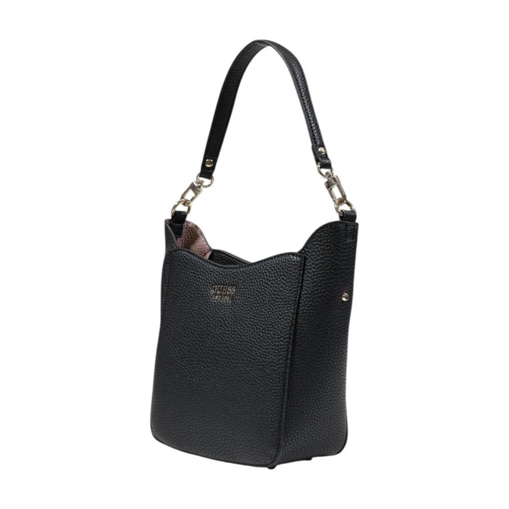 Guess Gestructureerde Zwarte Polyethyleen Handtas Damescollectie Black Dames