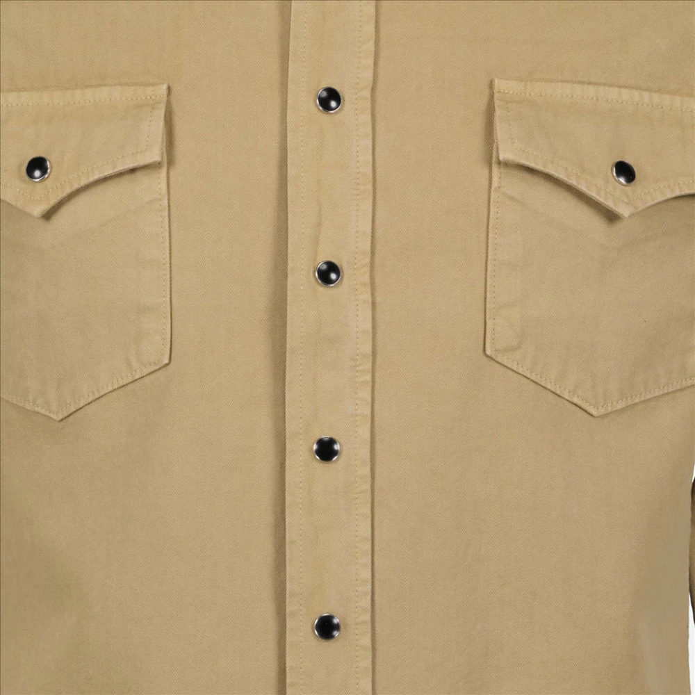 Saint Laurent Western Shirt Beige Heren