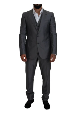 Grå Slim Fit Suit - SICILIA 3-delad