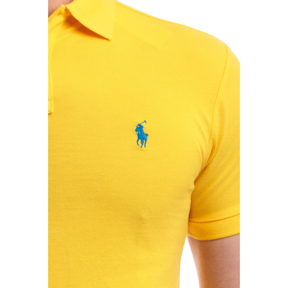 Polo Ralph Lauren Slim Katoenen Polo Shirt Yellow Heren