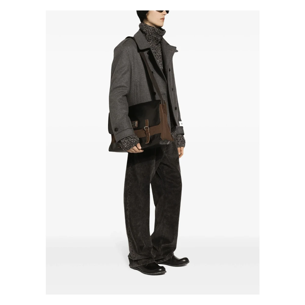 Dolce & Gabbana Melange Grigi Caban Jas Gray Heren