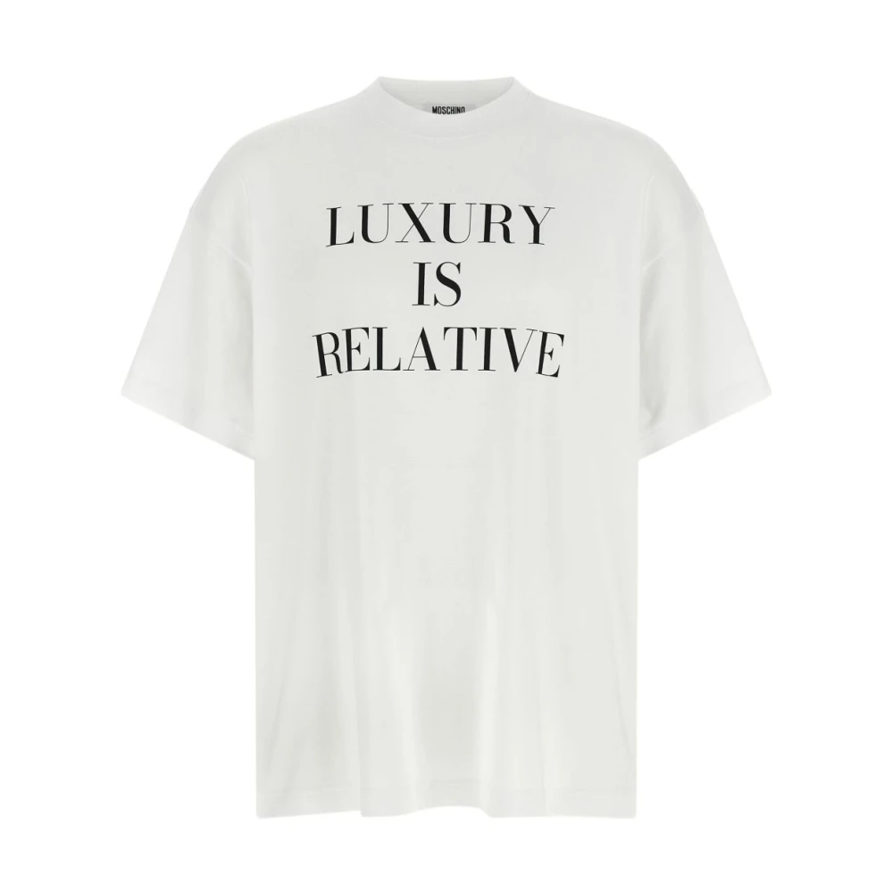 Moschino Vit Crew Neck Text Print Top