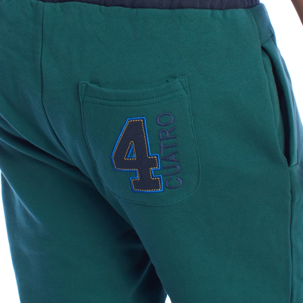 LA MARTINA Heren Sport Sweatpants met Borduurwerk Green Heren