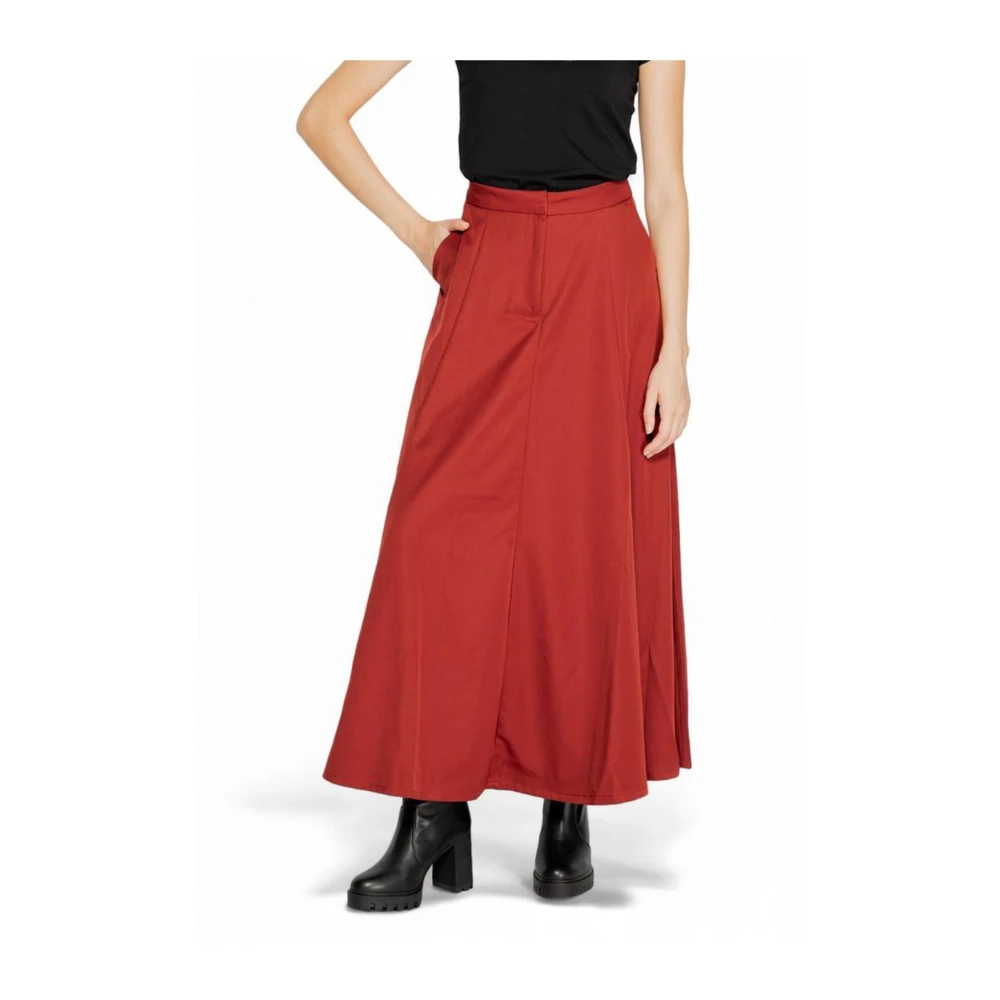 Vero Moda Rode Polyester Rok Herfst Winter Collectie Red Dames