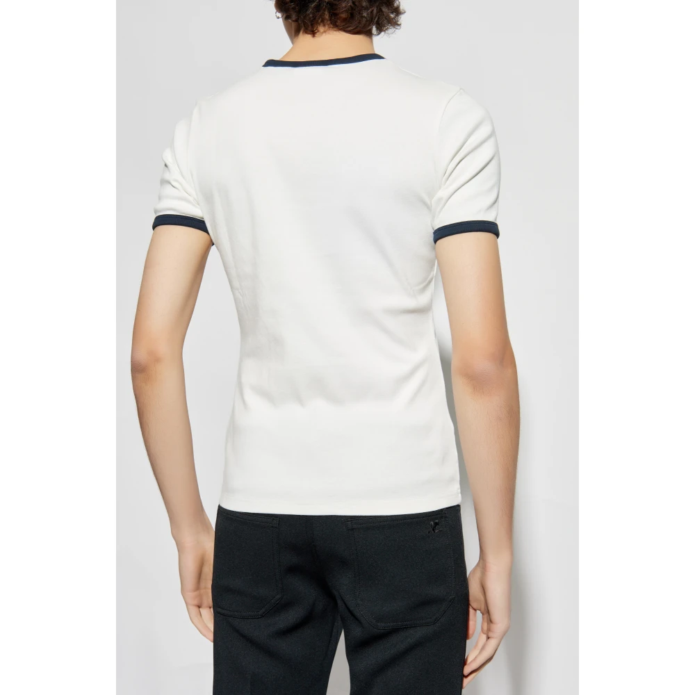 Courrèges T-shirt met logo White Heren